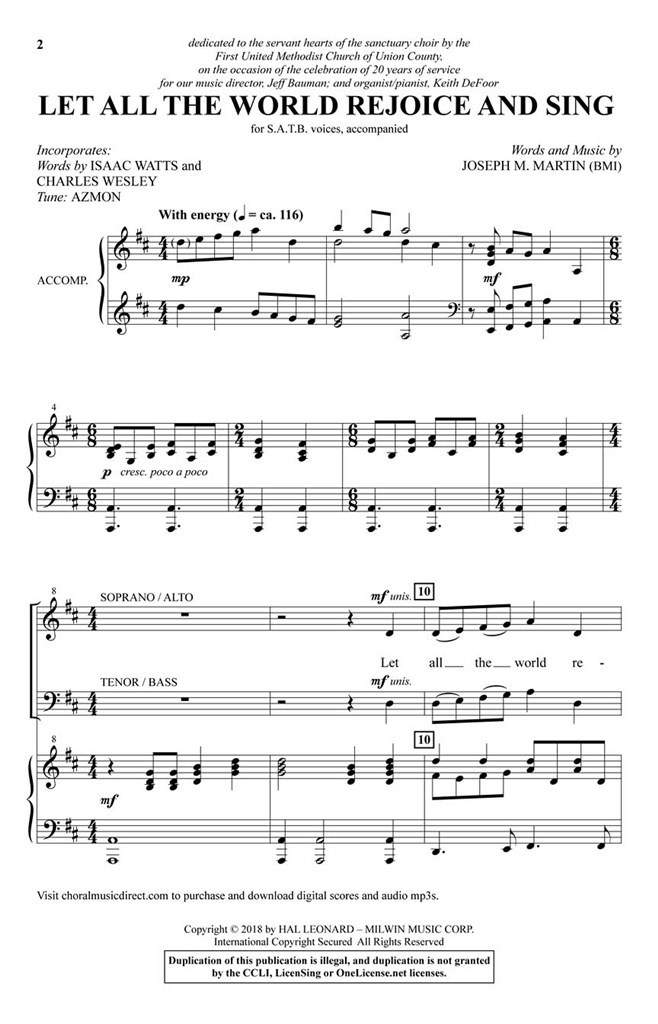 Let All the World Rejoice and Sing